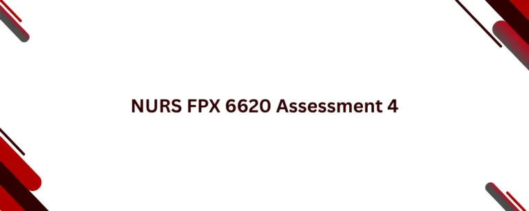 NURS FPX 6620 Assessment 4